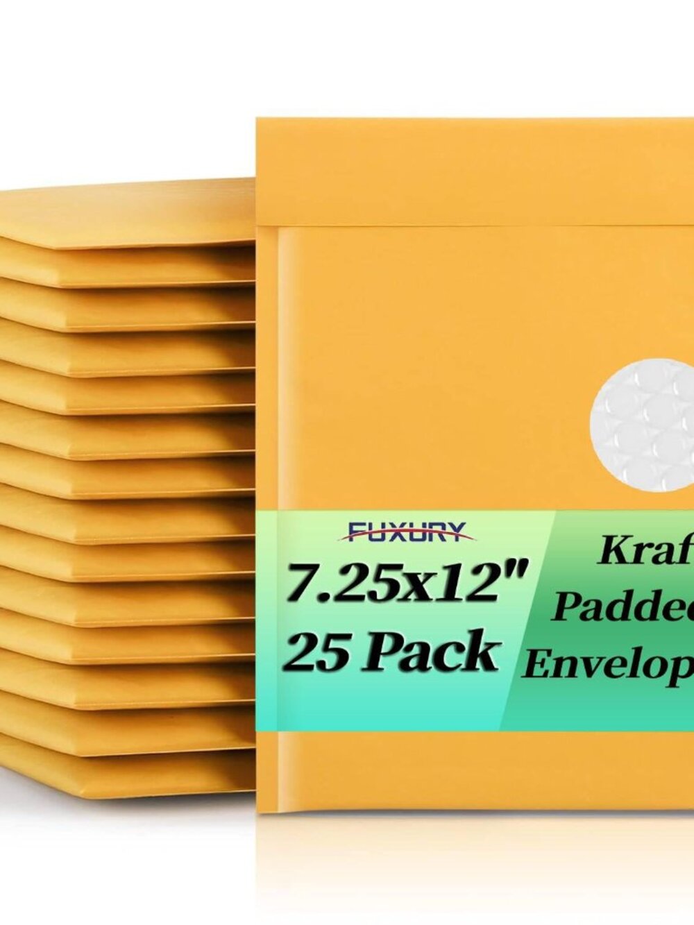 Kraft Bubble Mailers 7.25x12 Inch Yellow Padded Envelopes 25 Pack